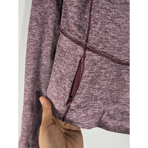 Lululemon Womens Maroon Always Alert 1/2 Zip Pullover Sz 8 Running Workout Gym - Picture 8 of 10